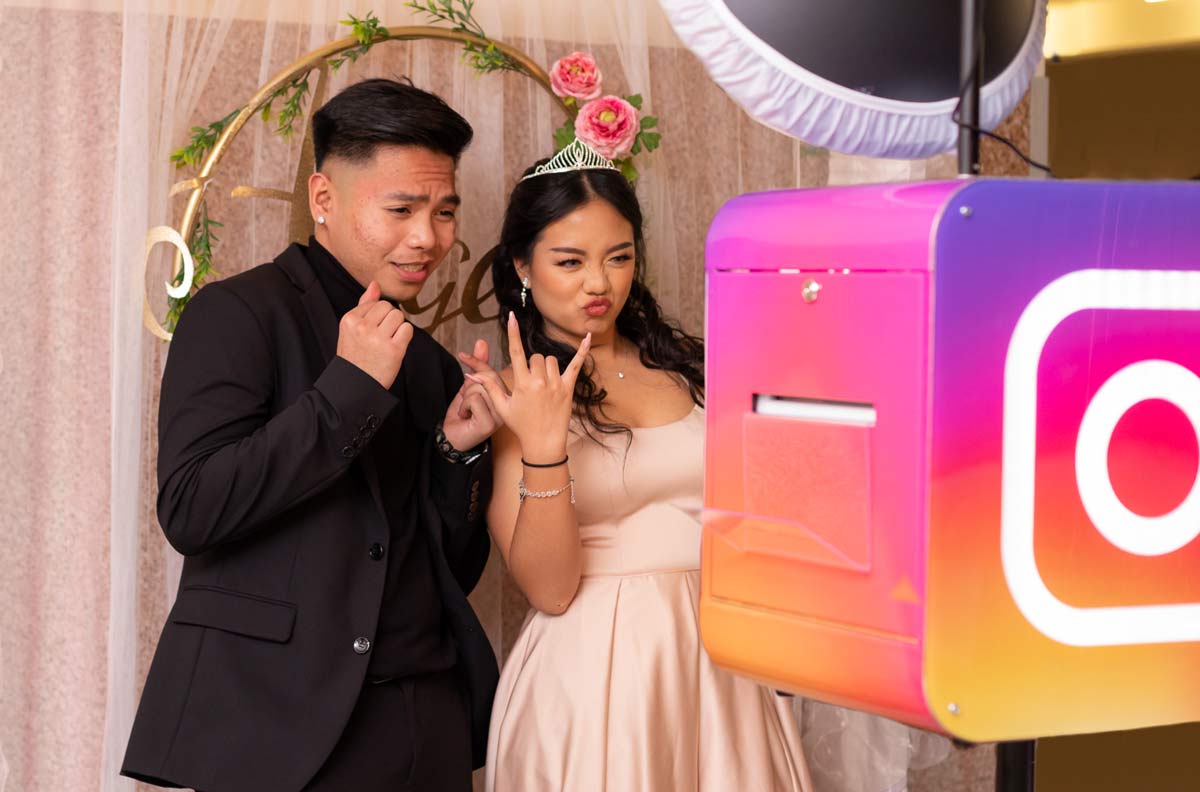 Photo booth in action